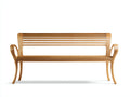 Panche da giardino - Legno - 151x61x83 cm - Miele - Stile classico curvilineo
