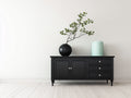 Mobile ingresso - Legno ingegnerizzato-Metallo - 130x41x78 cm - Nero - Stile classico moderno