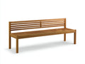 Panche da giardino - Legno - 198x56x85 cm - Marrone teak - Stile minimalista allungato