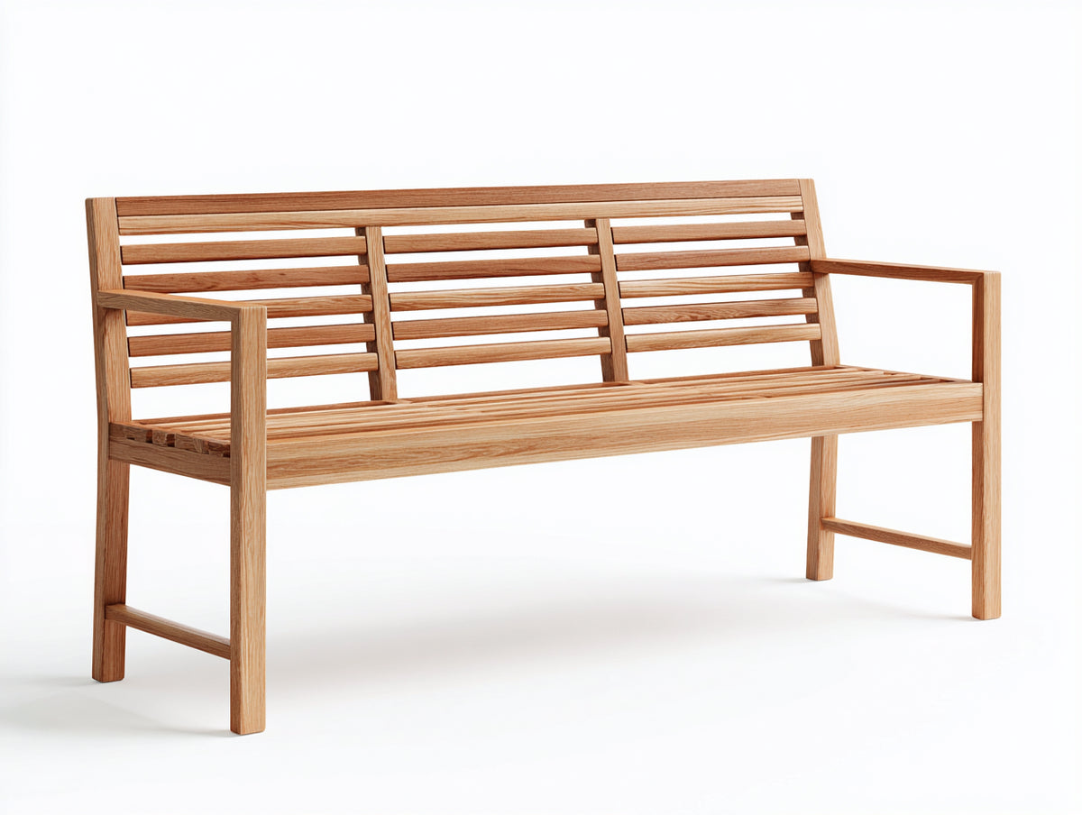 Panche da giardino - Legno - 166x61x86 cm - Rovere caldo - Stile moderno geometrico