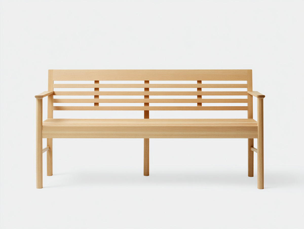 Panche da giardino - Legno - 124x59x88 cm - Legno naturale - Stile classico a doghe
