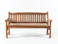 Panche da giardino - Legno - 170x63x90 cm - Teak naturale - Stile classico curvilineo