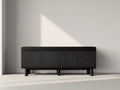 Mobile ingresso-Legno-182x46x76 cm-Nero-Stile moderno minimalista